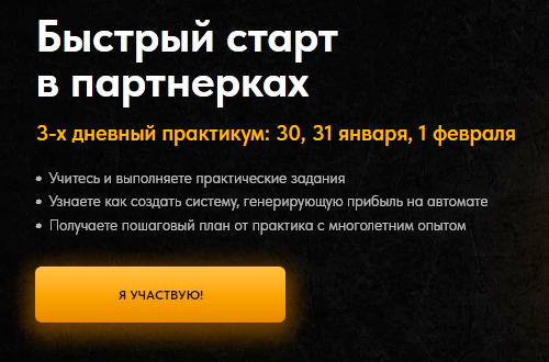 3-х дневный практикум «Быстрый старт в партнерках» Дмитрия Батухтина фото